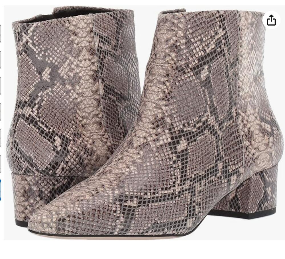 CORSO COMO Freen Snake Print Leather Pointed Women Booties Boots Shoes Natural 6